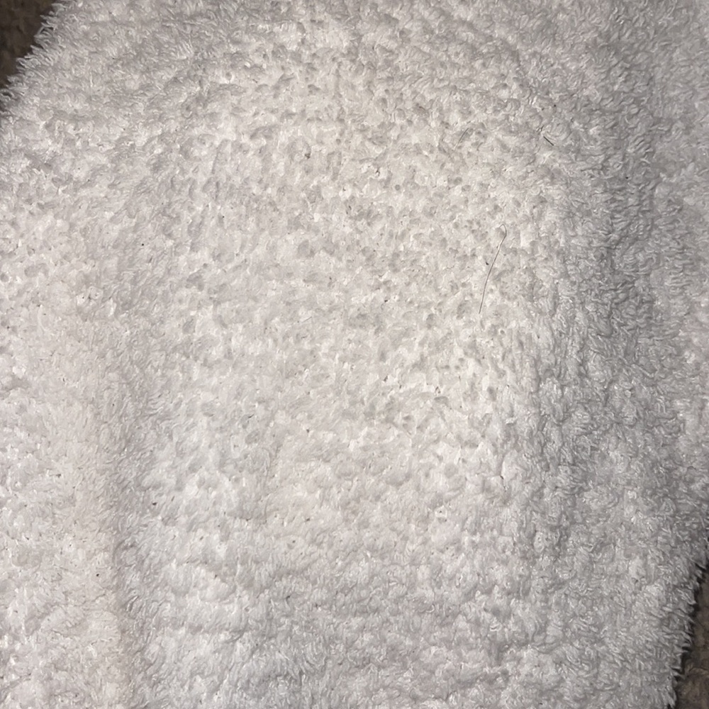 Furry White Joggers. - Picture 3 of 3